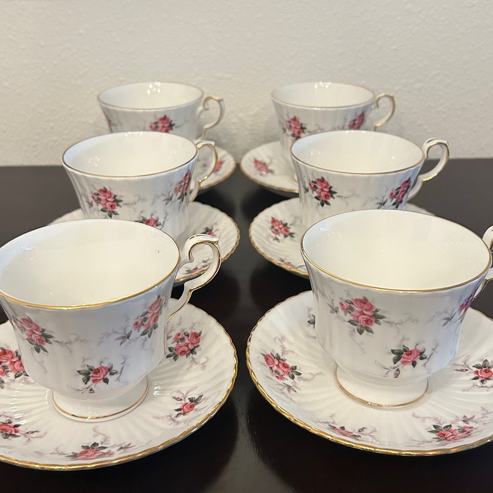 Vintage Princess House by Hammersley Windsor Rose fine bone china tea/coffee set - Picture 10 of 15